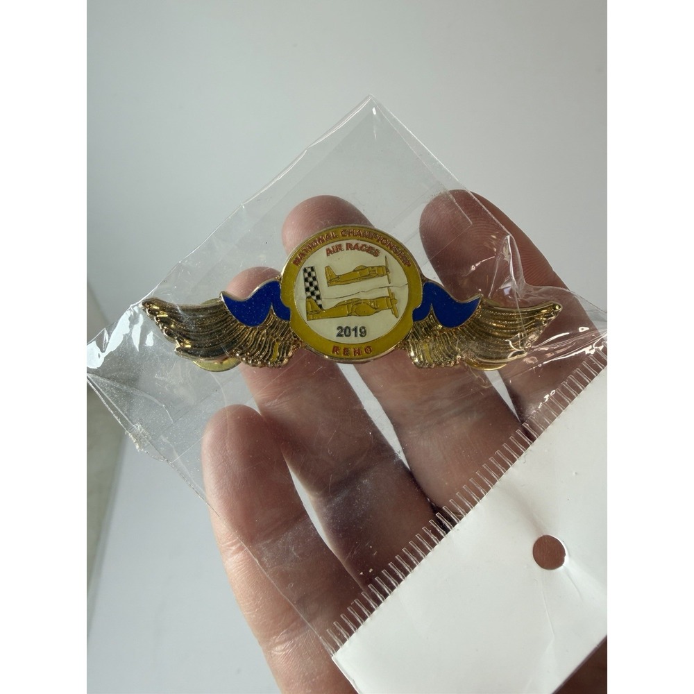 2019 National Championship RENO AIR RACES Wings Enamel Lapel Pin Nevada